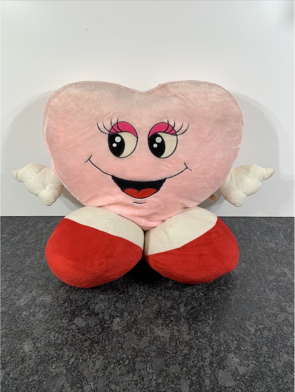 Dan Dee Large Pink Red & White Valentine's Day Heart 20" Tall Plush